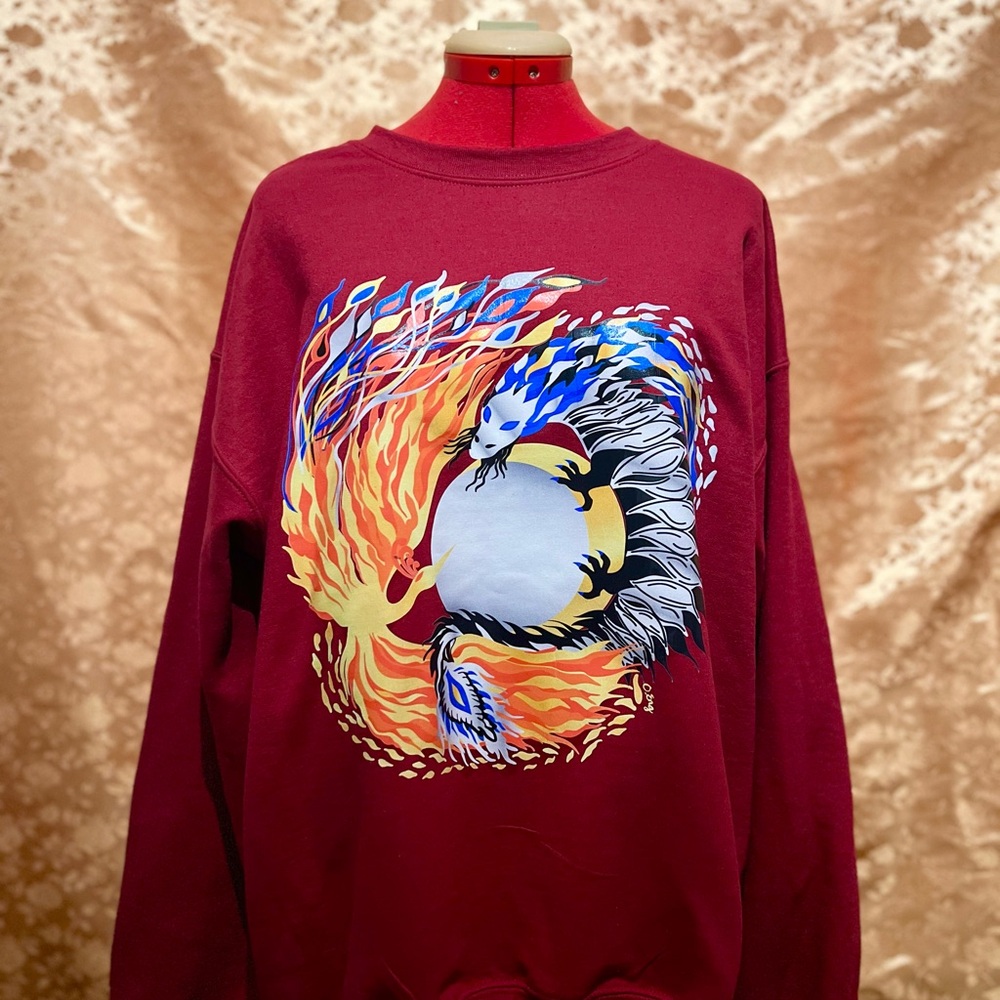 Fenghuang Phoenix and Dragon/ Yin Yang Sweatshirt
